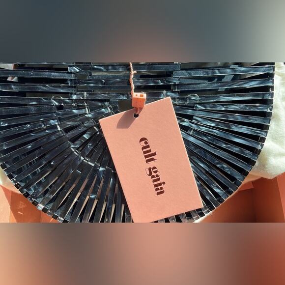 Cult Gaia Ark Mini Acrylic Handbag – Iconic Top Handle Clutch Purse - Picture 2 of 10